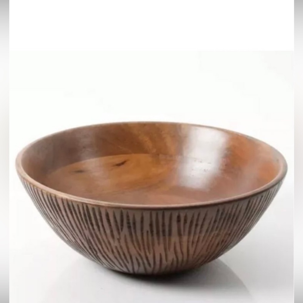 Chrissy Teigen Cravings Mango Wood Serving Bowl NEW